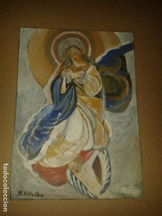 Arte: VIRGEN,ACRILICA,21,50 X 30 CMS - Foto 1