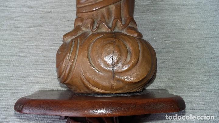 Arte: VIRGEN DE LA CINTA TALLA MADERA - Foto 2