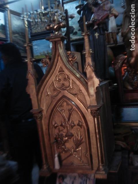 Arte: IMPRESIONANTE TABERNACULO DE MADERA TALLADA SXIX - Foto 13