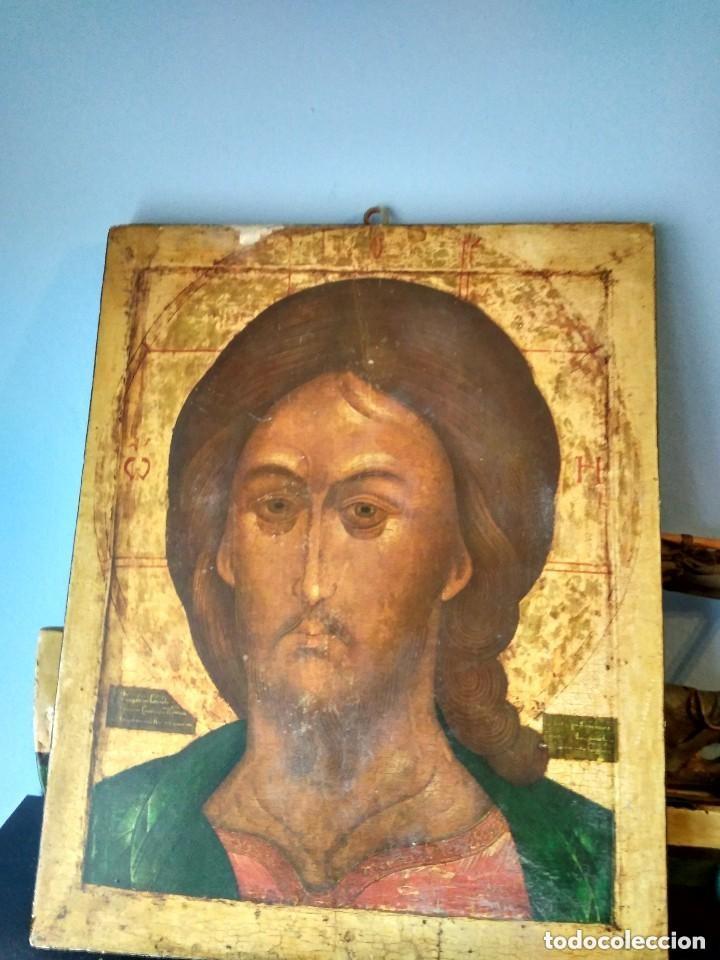 Arte: ICONO DE PANTOCRATOR SOBRE TABLA - ANTIGUO - Foto 1