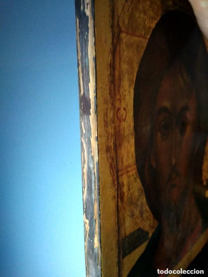 Arte: ICONO DE PANTOCRATOR SOBRE TABLA - ANTIGUO - Foto 6