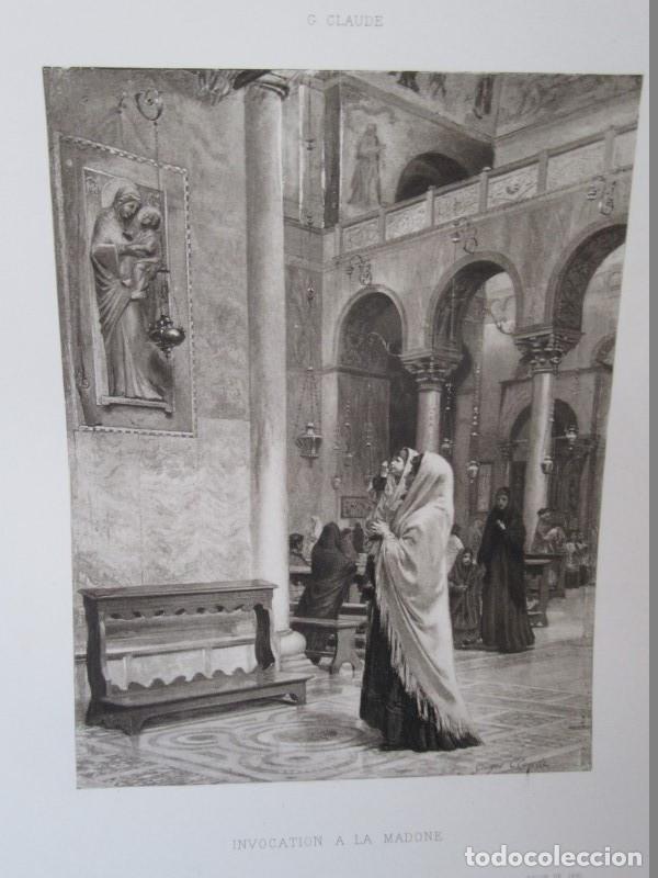 Arte: GRABADO INVOCATION A LA MADONE. G. CLAUDE. 1891 - Foto 2