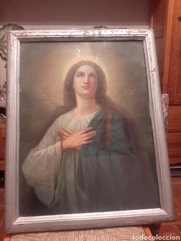 Arte: Antiguo cuadro religioso - Foto 1