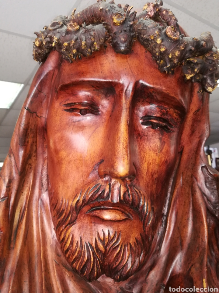 Arte: Cabeza de cristo talla en madera - Foto 1
