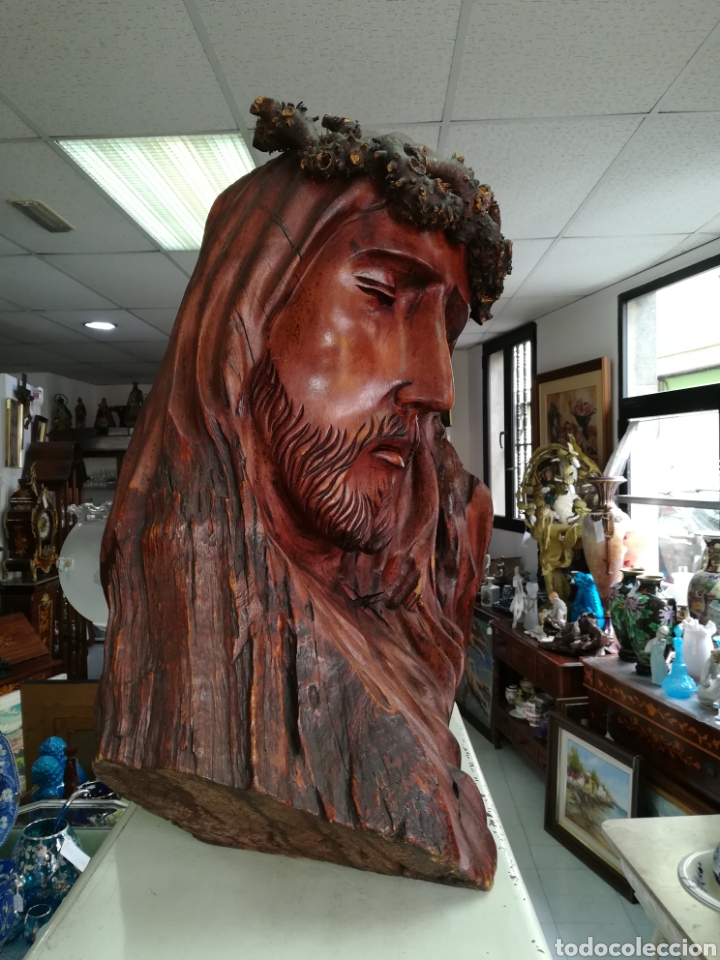 Arte: Cabeza de cristo talla en madera - Foto 3