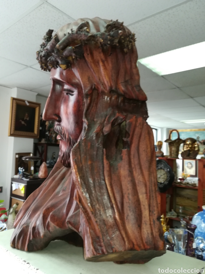 Arte: Cabeza de cristo talla en madera - Foto 5