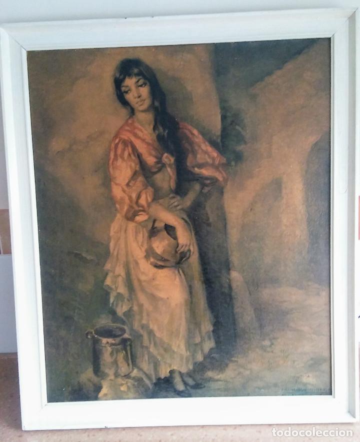 Arte: CUADRO EN TABLA DE MADERA DE FRANCISCO RIBERA. DIMENSIONES.- 70X60 cms.. - Foto 1