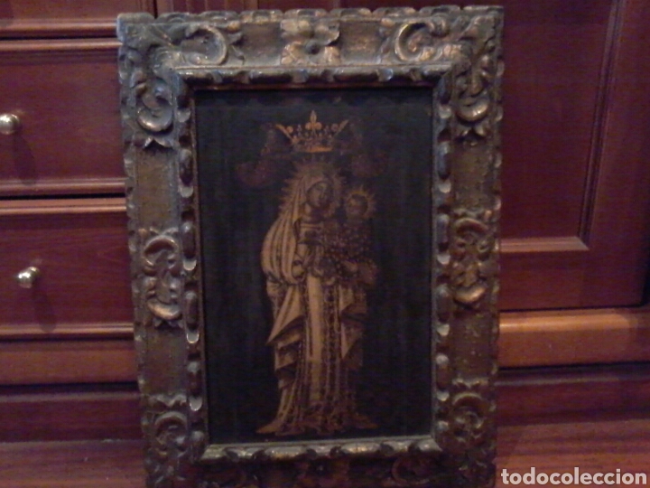 Arte: Cuadro- tabla .de la Virgen. - Foto 1