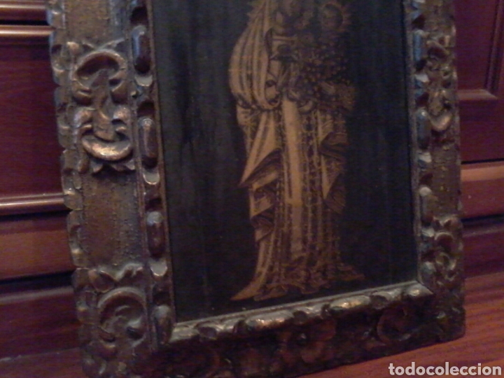 Arte: Cuadro- tabla .de la Virgen. - Foto 3