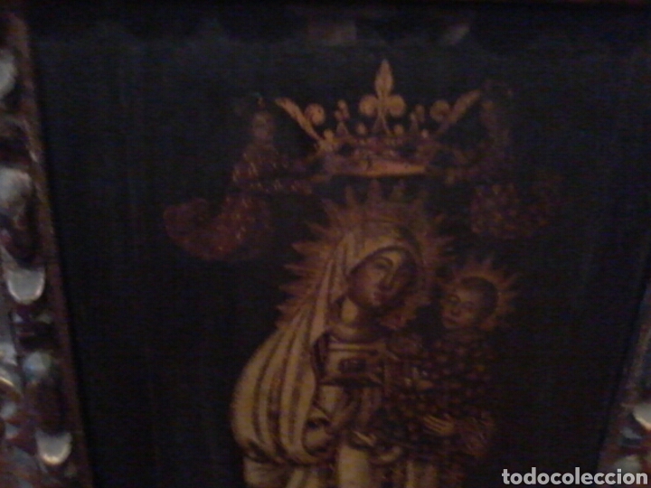 Arte: Cuadro- tabla .de la Virgen. - Foto 4