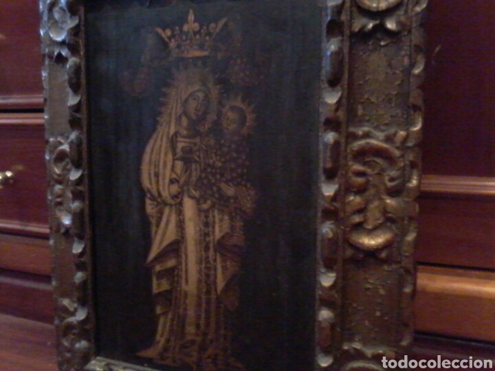Arte: Cuadro- tabla .de la Virgen. - Foto 5