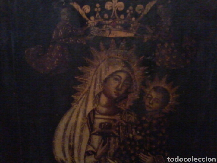 Arte: Cuadro- tabla .de la Virgen. - Foto 6