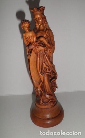 Arte: VIRGEN CON NI&Ntilde;O EN MADERA MACIZA - Foto 1