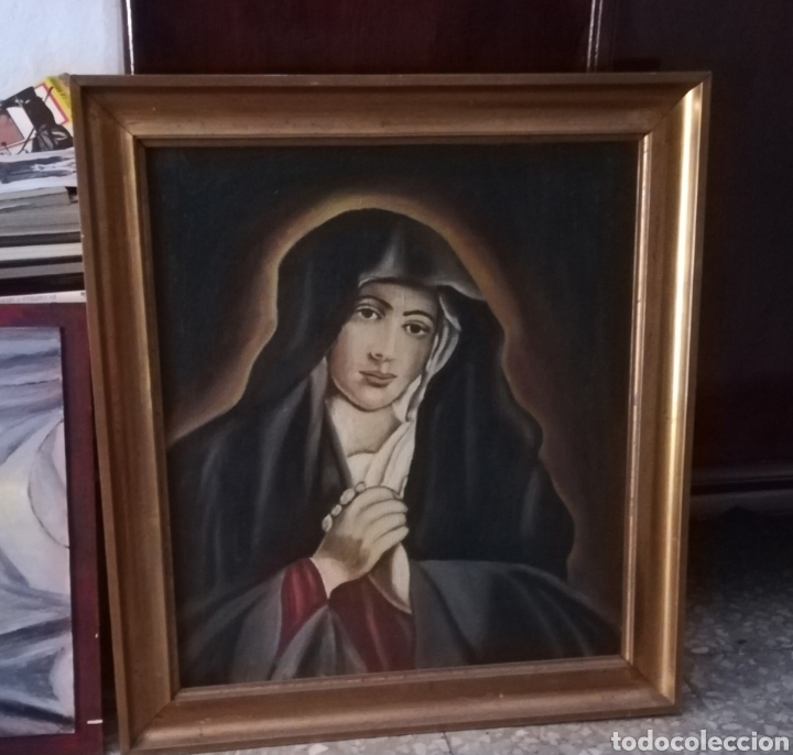 Arte: Antiguo cuadro Dolorosa - Foto 1