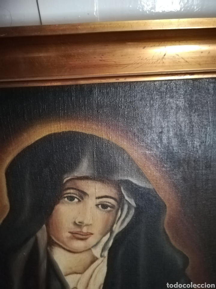Arte: Antiguo cuadro Dolorosa - Foto 2