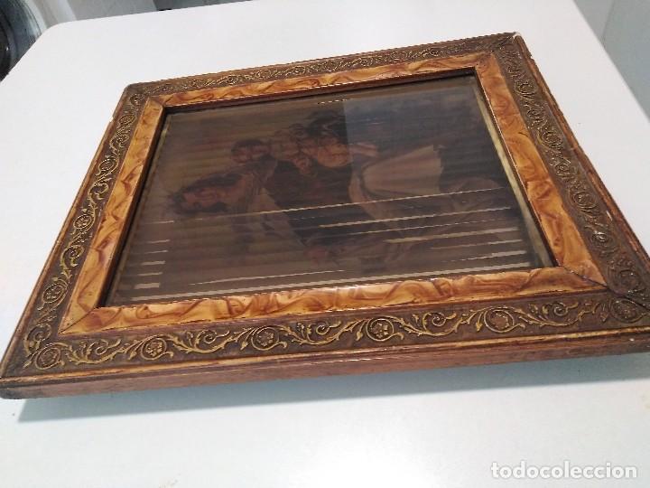 Arte: Antiguo cuadro religioso tridimensional - Foto 3