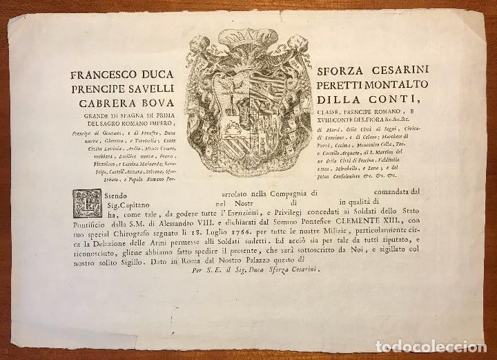 Arte: CERTIFICADO FRANCESCO DUCA SFORZA CESARINI - Foto 1