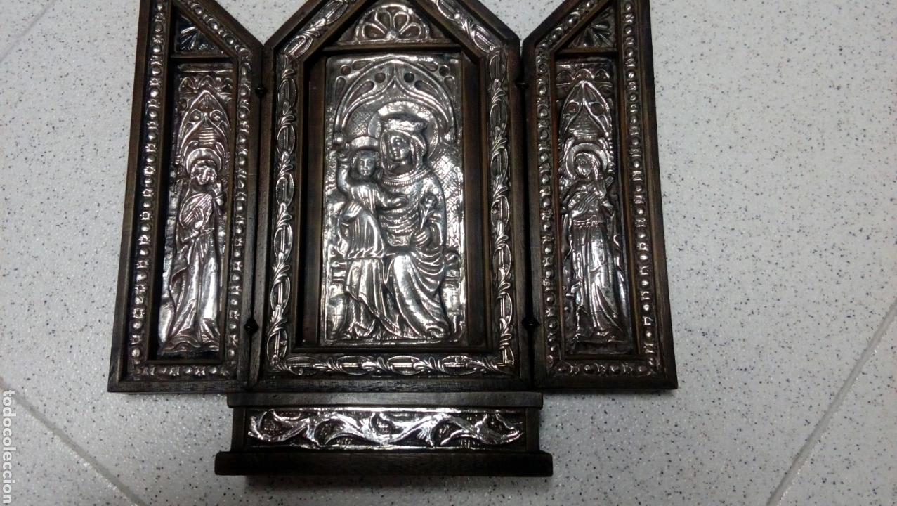 Arte: Tr&iacute;ptico en plata de ley y madera de nogal - Foto 12