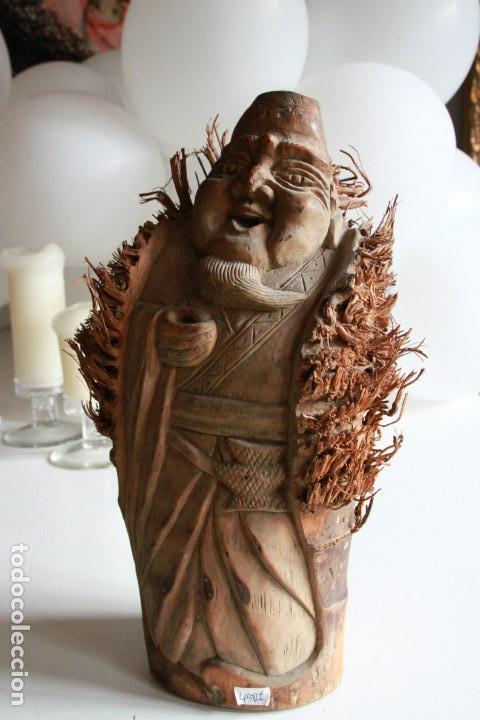 Arte: Buda antiguo de bamb&uacute; chino - Foto 1