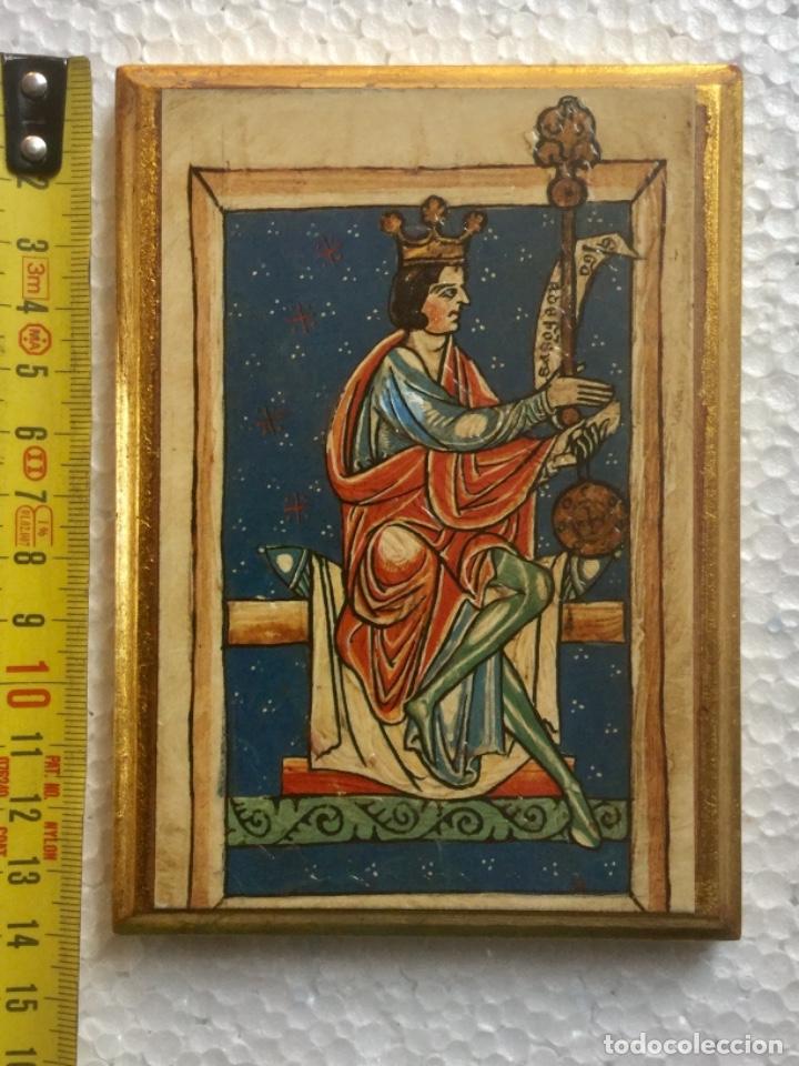 Arte: Tabla Icono del Rey de Le&oacute;n. Alfonso VI - Foto 1