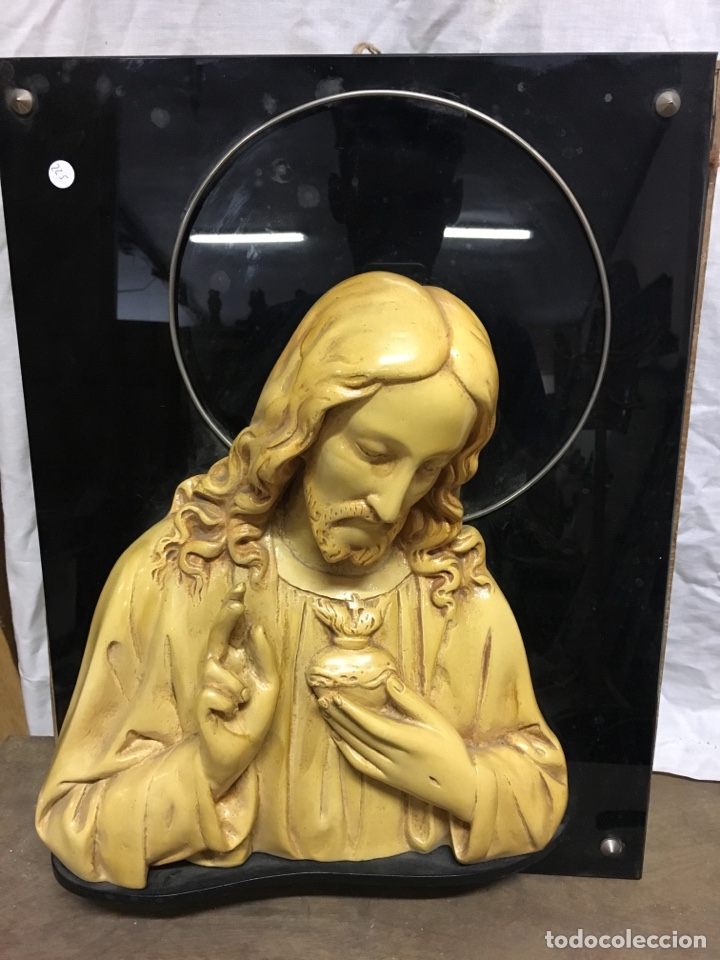 Arte: Coraz&oacute;n de Jes&uacute;s de estuco - Foto 1