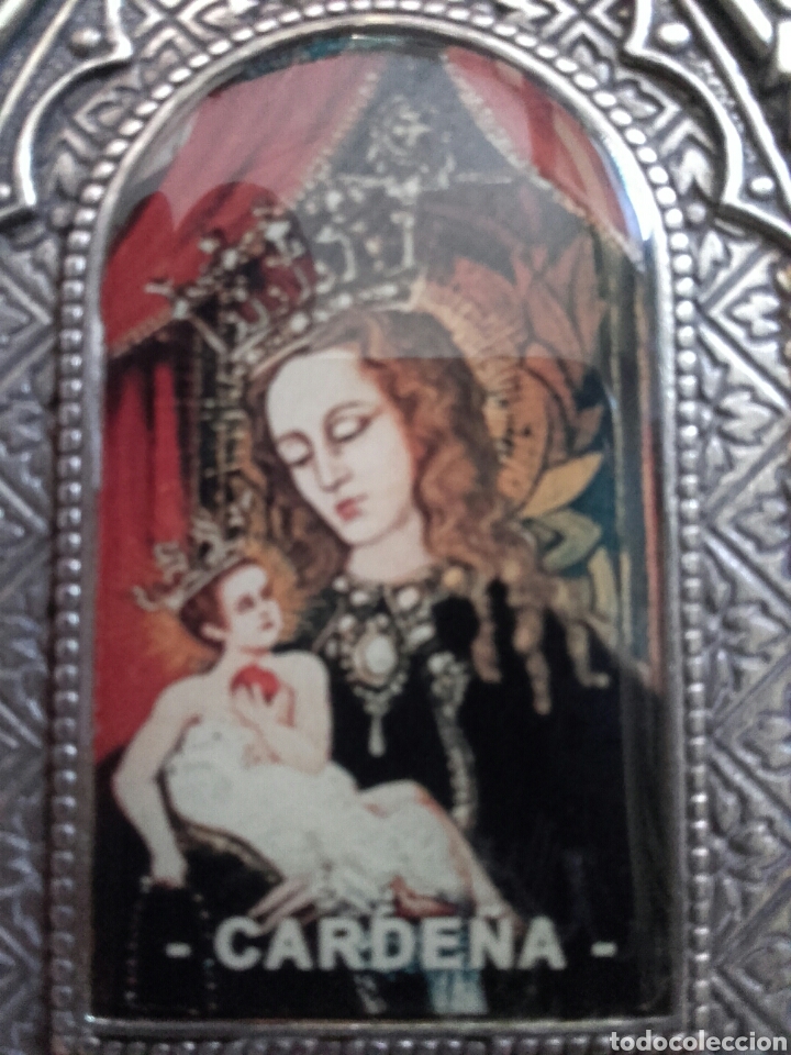 Arte: TR&Iacute;PTICO DE METAL PLATEADO. CERDE&Ntilde;A. - Foto 3