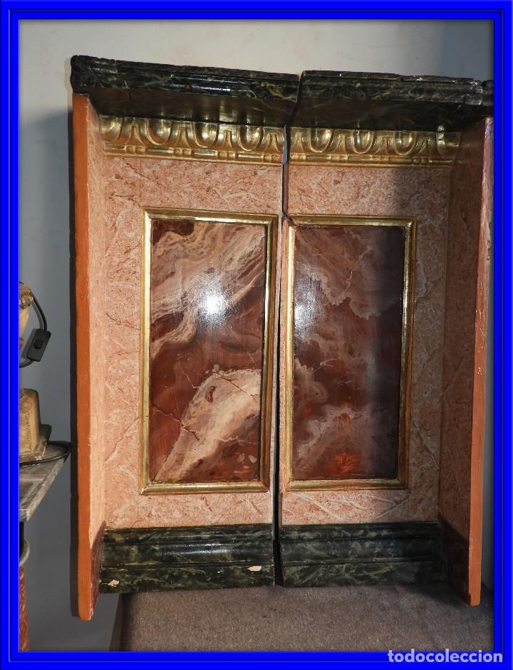 Arte: ANTIGUO RETABLO DE MADERA - Foto 1