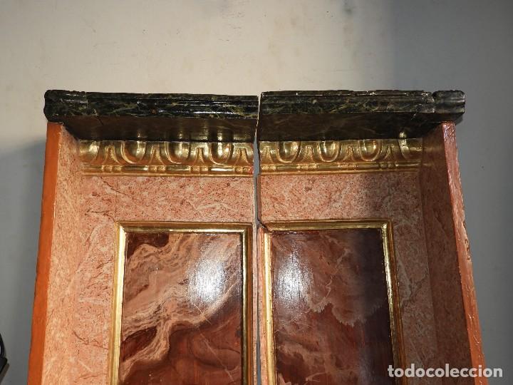 Arte: ANTIGUO RETABLO DE MADERA - Foto 4
