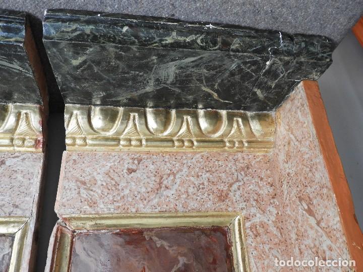 Arte: ANTIGUO RETABLO DE MADERA - Foto 8
