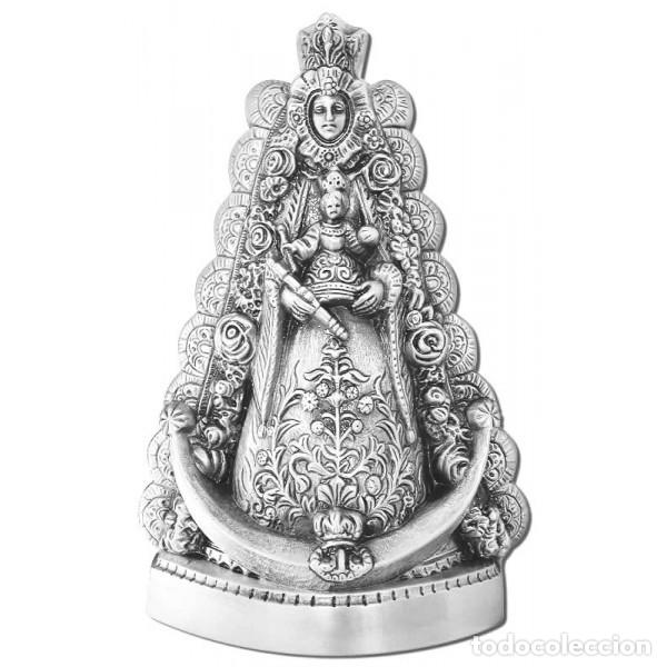 Arte: Virgen del Roc&iacute;o bronce. Color cromo - Foto 1