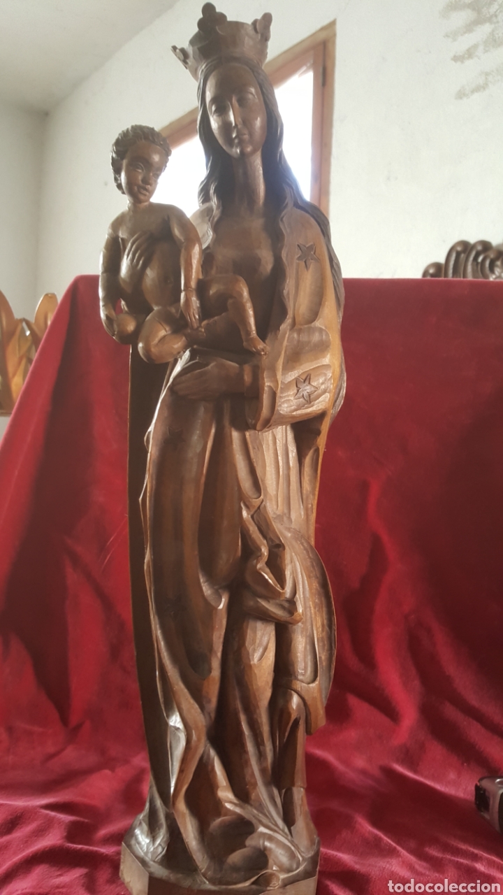 Arte: Virgen Pur&iacute;sima en madera - Foto 1