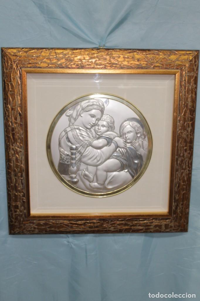 Arte: Cuadro con Virgen en Plata - Foto 1