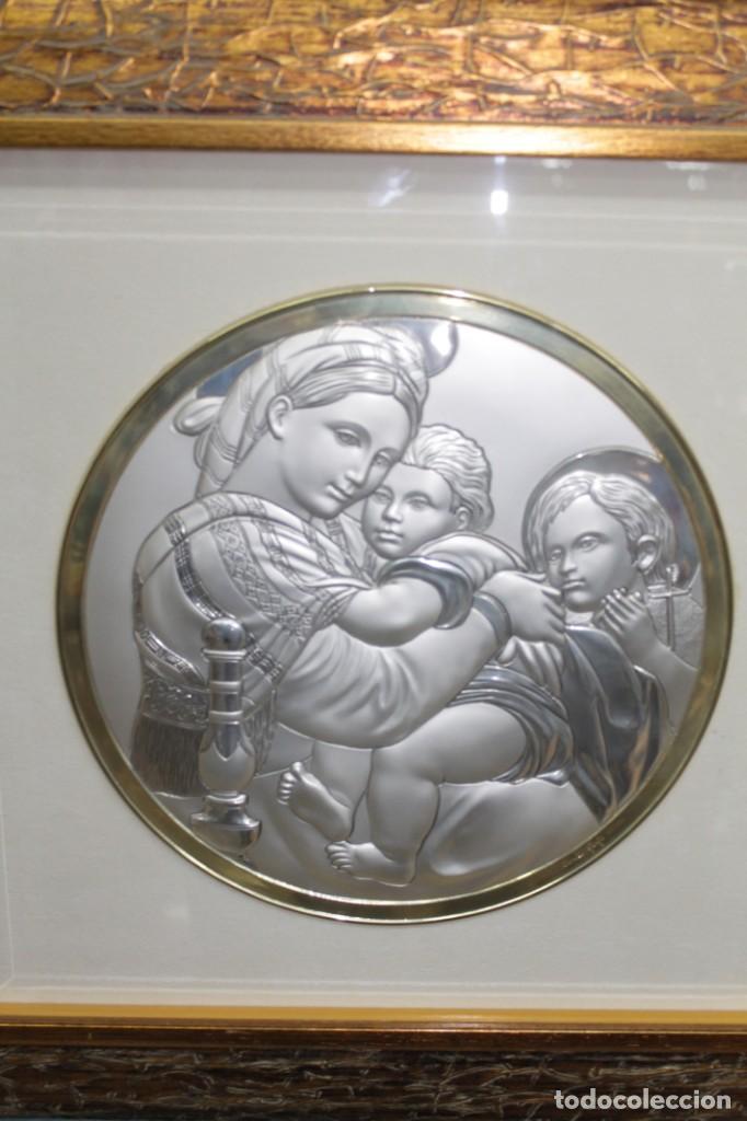 Arte: Cuadro con Virgen en Plata - Foto 2