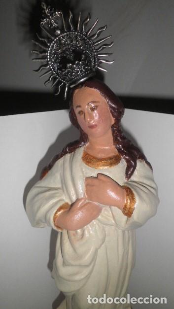 Arte: VIRGEN MADERA FINALES SIGLO XVIII - Foto 2