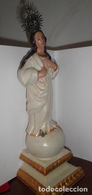 Arte: VIRGEN MADERA FINALES SIGLO XVIII - Foto 4
