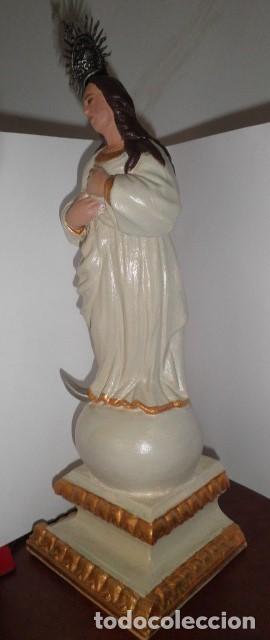 Arte: VIRGEN MADERA FINALES SIGLO XVIII - Foto 5