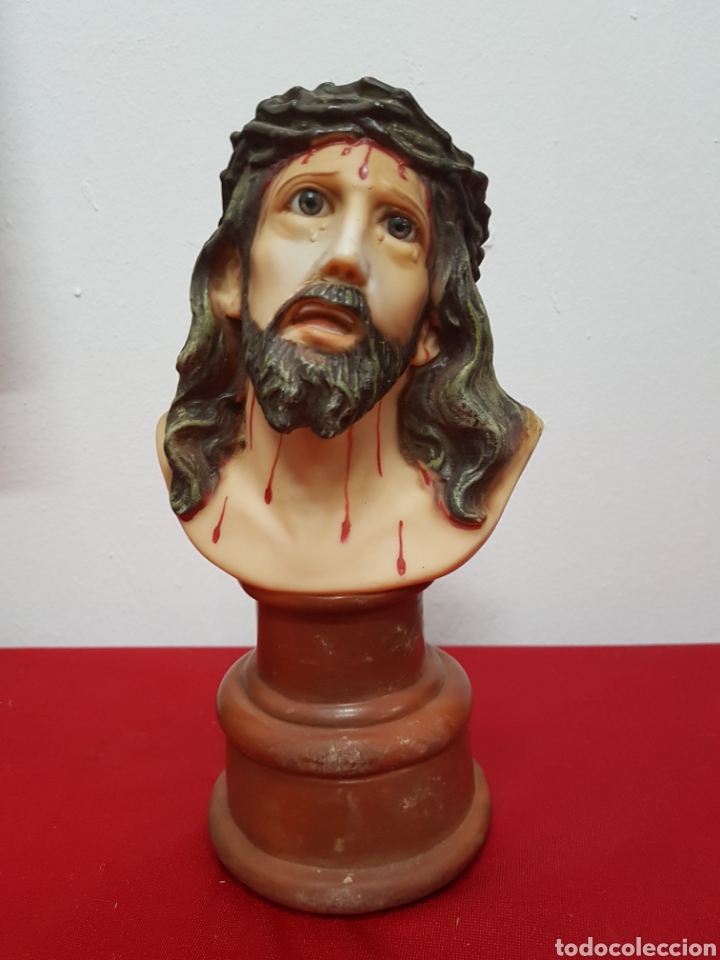 Arte: Busto de Cristo de pl&aacute;stico y arena - Foto 1