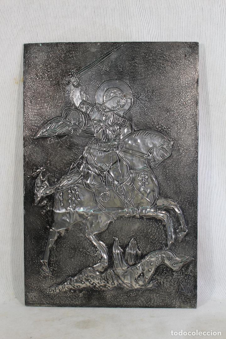 Arte: cuadro de san jorge en esta&ntilde;o - Foto 1