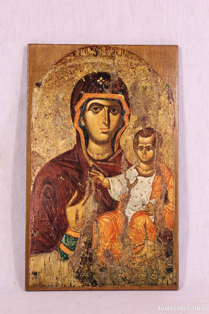 Arte: icono lamina sobre madera - Foto 1
