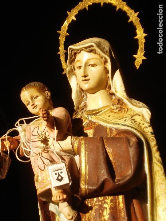 Arte: ANTIGUA VIRGEN DEL CARMEN CON NI&Ntilde;O TALLER DEL SAGRADO CORAZ&Oacute;N