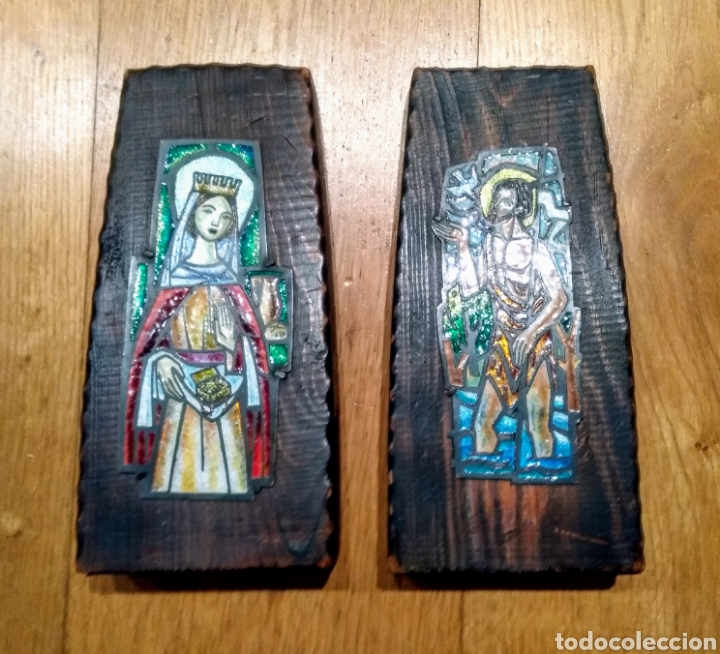 Arte: 2 Figuras esmaltadas sobre metal - Foto 1