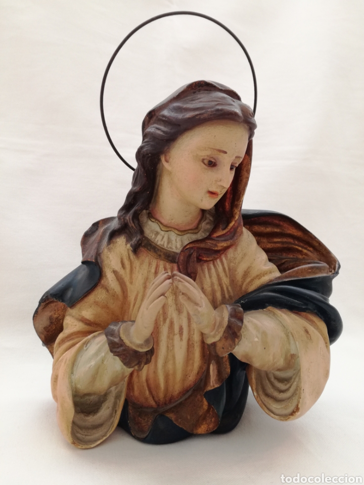 Arte: AntIgua Virgen Estuco. - Foto 1