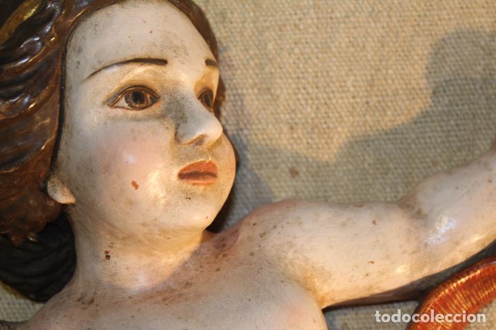 Arte: PAREJA DE ANGELES EN MADERA - Foto 4