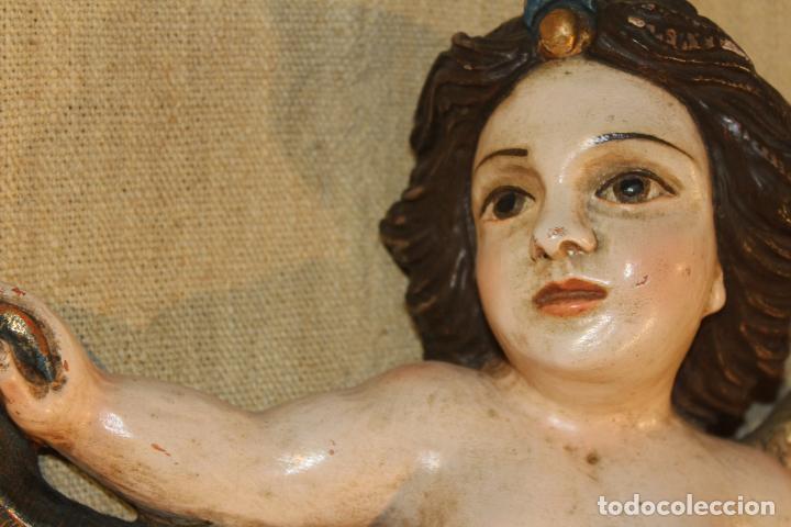 Arte: PAREJA DE ANGELES EN MADERA - Foto 13