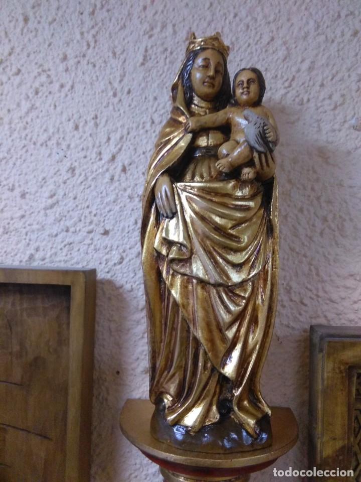 Arte: virgen del pilar de madera policromada - Foto 2