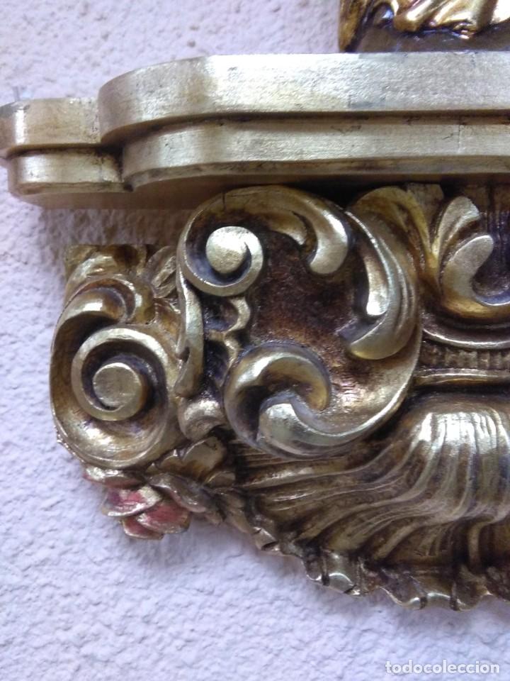 Arte: virgen del Pilar madera y repisa espectacular de madera - Foto 3
