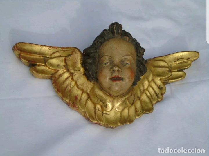 muy bonito angel,querubin en terracota policrom Comprar