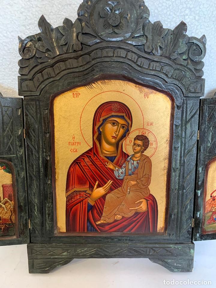 Arte: .TRIPTICO RETABLO RELIGIOSO - Foto 1