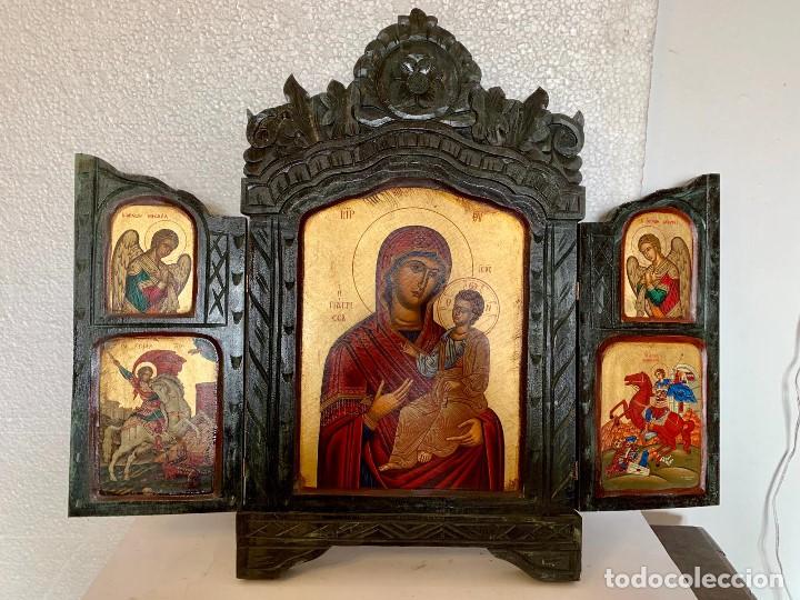 Arte: .TRIPTICO RETABLO RELIGIOSO - Foto 2