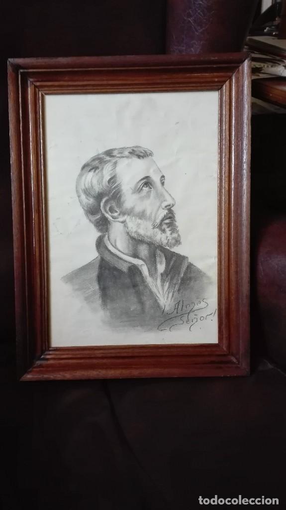 Arte: Busto de santo hecho a l&aacute;piz dedicado - Foto 1